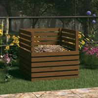 VidaXL Compostbak 80x80x78 cm massief grenenhout honingbruin - thumbnail