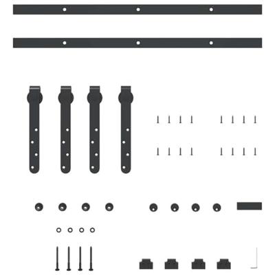 VidaXL Ophangset voor schuifdeur 122 cm koolstofstaal