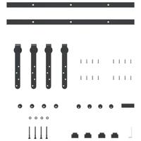 VidaXL Ophangset voor schuifdeur 122 cm koolstofstaal - thumbnail