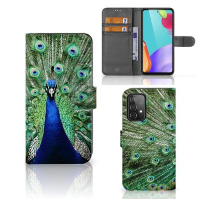 Samsung Galaxy A52 | Telefoonhoesje | Met pasjeshouder | Pauw