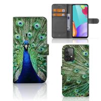 Samsung Galaxy A52 | Telefoonhoesje | Met pasjeshouder | Pauw - thumbnail