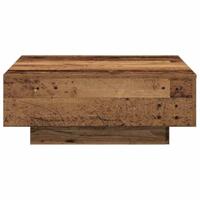 Salontafel Oud hout 80 x 80 x 31 cm Bewerkt hout - thumbnail