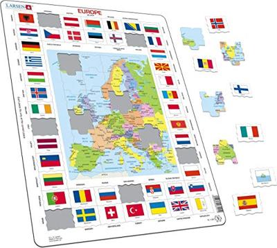Selecta Larsen kaart europa met vlaggen, 70st. Selecta Larsen kaart europa met vlaggen, 70st.