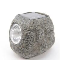 Solarlamp Steen Grijs/Polyresin - thumbnail