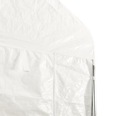 Prieel met dak 11,15x4,08x3,22 m polyetheen wit - thumbnail