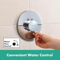 Hansgrohe ShowerSelect Comfort S thermostaat inbouw voor 1 functie en extra uitgang, chroom - thumbnail
