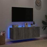 Tv-wandmeubels met LED 2 st 60x35x41 cm grijs sonoma eiken - thumbnail