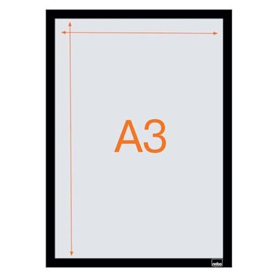Nobo zelfklevend magnetisch kader A3, zwart, pak van 2 stuks