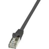 LogiLink CP1013S RJ45 Netwerkkabel, patchkabel CAT 5e F/UTP 0.25 m Zwart Snagless 1 stuk(s) - thumbnail