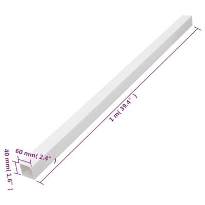 VidaXL Kabelgoot 60x40 mm 30 m pvc VidaXL Kabelgoot 60x40 mm 30 m pvc