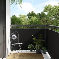 VidaXL Balkonscherm 300x80 cm poly rattan zwart - thumbnail