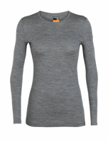 Icebreaker 200 Oasis LS Crewe Thermoshirt Dames Gritstone Hthr-013 XL - thumbnail