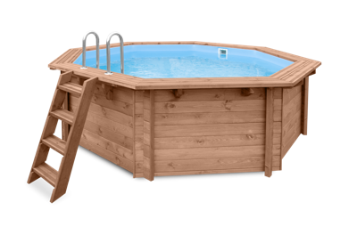 Luxe houten zwembad Cabana Beach 434x401x118 cm- - Hout- Tuindeco