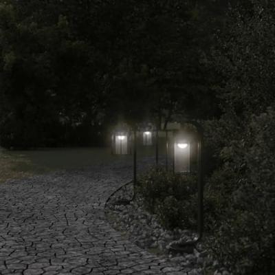 VidaXL Vloerlamp voor buiten 60 cm roestvrij staal zwart VidaXL Vloerlamp voor buiten 60 cm roestvrij staal zwart