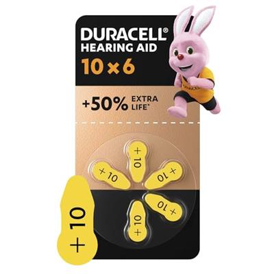 Duracell Batterij voor hoortoestel ZA10 1.45 V 6 stuk(s) 100 mAh Zink-lucht