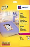 Etiket Avery Zweckform L7769-40 99.1x139mm hoogglans wit 160stuks - thumbnail