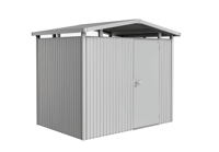 Biohort Panorama Gr. P1 metalen tuinhuis met standaard deur 273x158 cm kwartsgrijs metallic- Zadeldak- Staal- Biohort - thumbnail