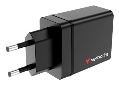Verbatim CHR-30EU1 USB-oplader 30 W 3x USB-A, 1x USB-C USB PD, QC 3.0, USB PD 3.0 Zwart