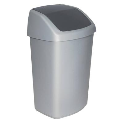 Afvalbak curver swing 50 liter zilver Afvalbak curver swing 50 liter zilver
