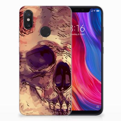 Silicone Back Case Xiaomi Mi 8 Skullhead