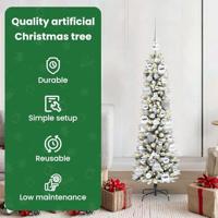 Kunstkerstboom met 150 LED Wit 120 cm PVC en Metaal en Plastic - thumbnail