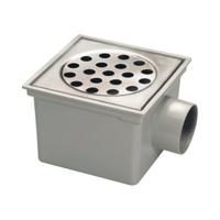 Plieger Vloerput vd Berg Met Emmer Met RVS Rooster ABS 200x200 mm Met Zijuitlaat - thumbnail