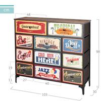 Ladenkast Max Home Vintage 103 x 98 x 30 cm - thumbnail