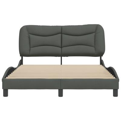 Bedframe zonder matras 120x200 cm stof donkergrijs