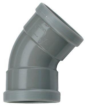 Wavin PVC Bocht 45° Manchet 125mm - Efficiënte Waterdoorstroming & Duurzaam