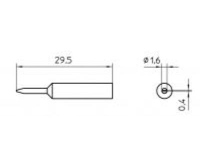 Weller XNT 6 Soldeerpunt Beitelvorm Grootte soldeerpunt 1.6 mm Inhoud: 1 stuk(s)