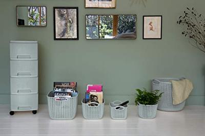 Curver Opbergmand Knit-Look 19L Lichtblauw