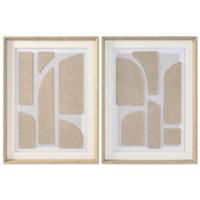 Schilderij Home ESPRIT Wit Beige Abstract Stads 60 x 5 x 80 cm (2 Stuks) - thumbnail