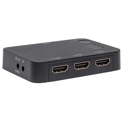 Manhattan neu HDMI-switch 3 poorten 3D-weergave mogelijk, LED-weergave, Ultra HD-geschikt, Met afstandsbediening, Met status-LEDs, Vergulde connectoren 4096 x Manhattan neu HDMI-switch 3 poorten 3D-weergave mogelijk, LED-weergave, Ultra HD-geschikt, Met afstandsbediening, Met status-LEDs, Vergulde connectoren 4096 x