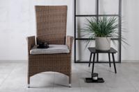 Nohr Verstelbare Tuinstoel 'Davinia' Wicker, kleur Naturel - thumbnail