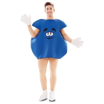 Emoji kleding Snoepje blauw - thumbnail