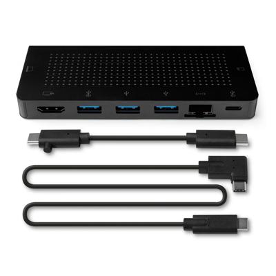 Twelve South 2892 Staygo USB-C hub voor type C MacBooks, laptops en iPad Pro, met 1 m desktopkabel + opbergbare kabel voor thuis, kantoor of onderweg
