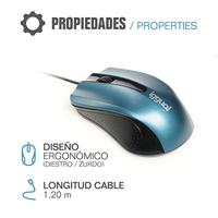 Muis iggual ERGONOMIC-RL 800 dpi Blauw Zwart/Blauw - thumbnail