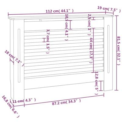 Radiatorombouw 112x19x81,5 cm MDF wit