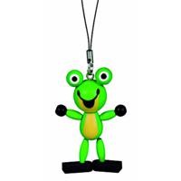 Detoa sleutelhanger kikker junior 6,5 cm hout groen - thumbnail