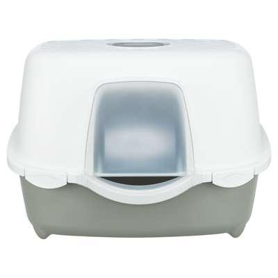 Trixie kattenbak davio top outdoor met kap grijs / wit