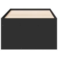 Slaapbank met lades zonder matras 90x190 cm zwart - thumbnail