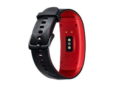Samsung Gear Fit2 Pro Smartwatch zwart, rood SAMOLED 3,81 cm (1.5 inch) GPS - Smartwatches (3,81 cm (1.5 inch), SAMOLED, touchscreen, GPS, 33 g, zwart, rood)