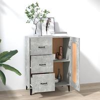Dressoir 69,5x34x90 cm bewerkt hout betongrijs - thumbnail