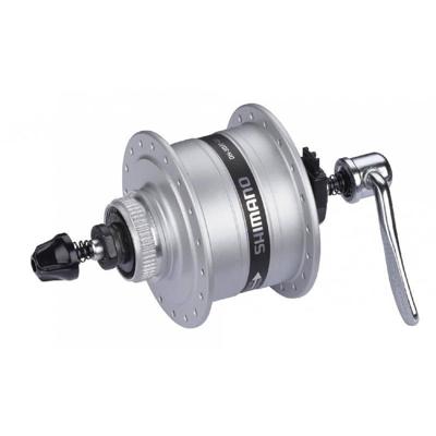 Shimano naafdynamo 32g uitval disc 6v/3 watt dh-3d37-qr zilver