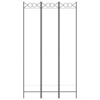 Kamerscherm met 3 panelen 120x220 cm stof wit - thumbnail