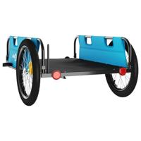 VidaXL Fietstrailer oxford stof en ijzer blauw - thumbnail