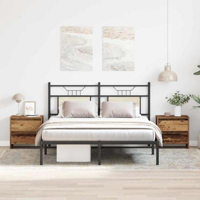 Nachtkastjes 2 st 45x34x44,5 cm bewerkt hout oud houtkleurig