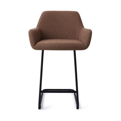 Jesper Home Barkruk 'Hiroo' Arch Black, kleur Rustic Rye (zithoogte 66cm)