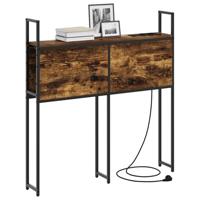 Opberghoofdbord met hoofdeinde met opslag Gerookt eiken 90 cm Bewerkt hout - thumbnail