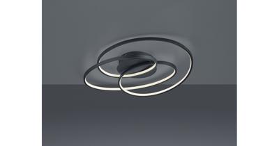 Trio Moderne PlafonnièreGale zwart - 673916032